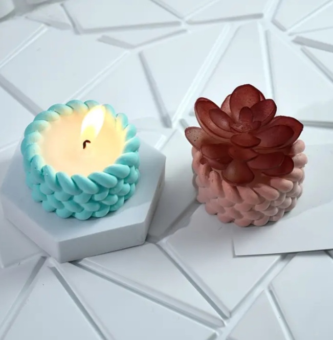 Porta Vela Redondo Trançado Alt