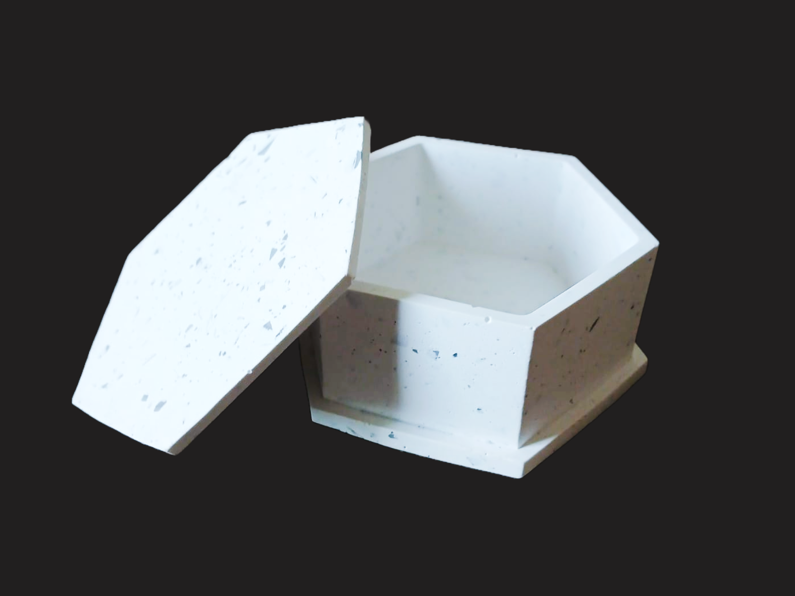 Porta Joias Hexagonal com Tampa