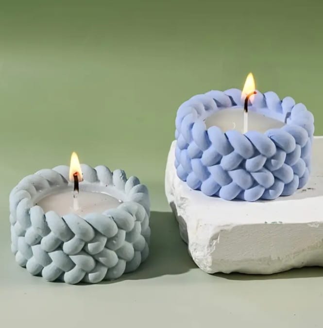 Porta Vela Redondo Trançado